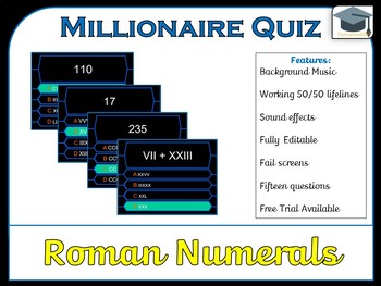 Preview of Millionaire Quiz! (Roman Numerals Edition) *US, UK & AUS*