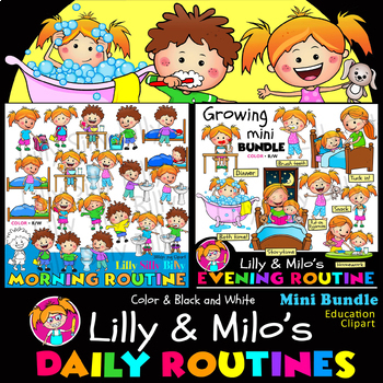 Preview of Lilly's and Milo's Daily Routine - Mini (still growing!) Bundle.