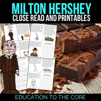 Preview of Milton Hershey Reading Passage and Activities
