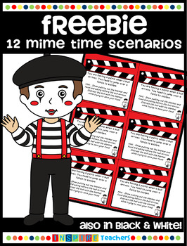 Preview of Mime Time Drama Scenarios FREEBIE