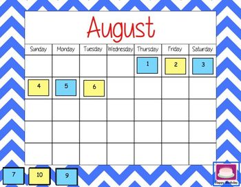 Mimio August Calendar Morning Meeting by Tracie Penn | TpT