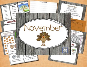 Preview of Mimio November Calendar Morning Meeting