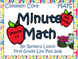 First Grade Minute Math Daily Challenges NO-PREP VOL. 1-4 Bundle