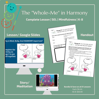 Preview of Mind Body Soul Harmony | SEL | Mindfulness | Wellness | Character Ed