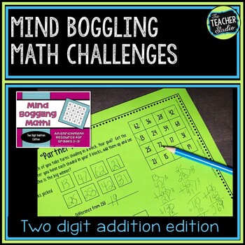 Preview of Two Digit Addition Math Enrichment Activities | Mind Boggling Math Center