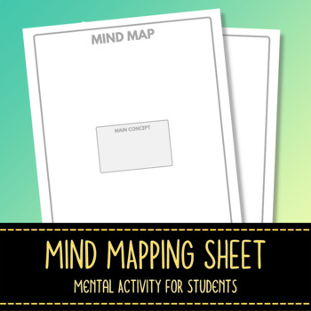 Preview of Mind Map Sheet - Mental Learning Method - Class Challenge Activity Worksheet