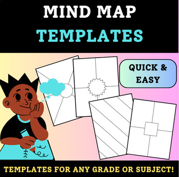 Preview of Mind Map Templates: for Graphic Organizers, One-Pagers, Book Reports, and more!