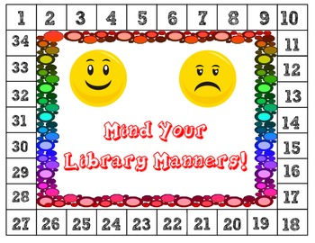 Preview of Mind Your Library Manners Review Game - Library Media Center