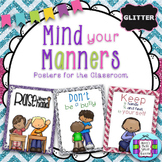 Mind Your Manners:  Posters for the Classroom – Glitter Set