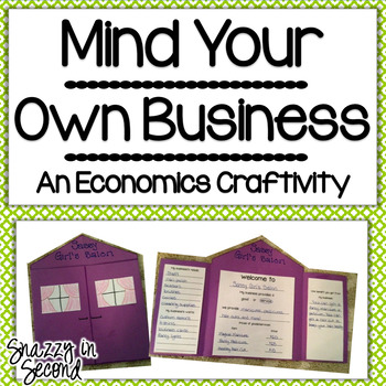 Preview of Mind Your Own Business - An Economics Craftivity