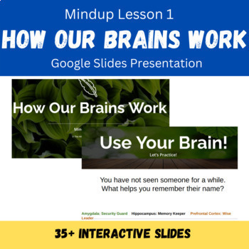 Preview of MindUp Lesson 1: How Our Brains Work (social-emotional, mental health)
