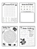 Mindful Activities/Early Finishers/Sub Games FALL THEMED P