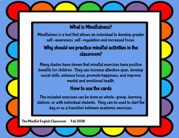 Mindful Movement Cards - Mindfulness & SEL in Music Class