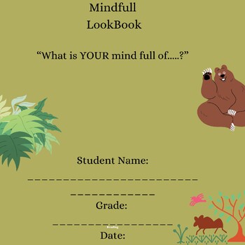 Preview of Mindful Activity Book (fun activity for students, food & animal theme)