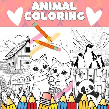 Preview of Mindful Animal Coloring Sheets for All Ages! - Relaxation Coloring Pages