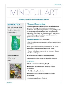 Preview of Mindful Art Course Syllabus