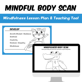 Preview of Mindfulness Activity - Mindful Body Scan with Coloring Page