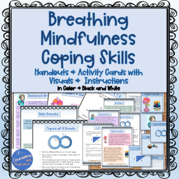 Preview of Mindful Breathing Coping Skills - for Anxiety, Depression, & Self Regulation