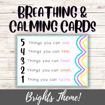 Mindful Breathing Exercises/Brain Break Cards | SEL Calm Down Corner