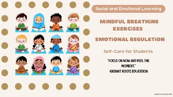 Preview of Mindful Breathing Exercises Lesson for Emotional Regulation and Self-Care