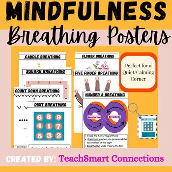 Preview of Mindful Breathing Posters for Quiet/Calming Corner/SEL