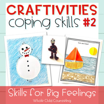 Preview of Mindful Breathing and Stretching CBT Coping Strategy Craft Activities Set 2