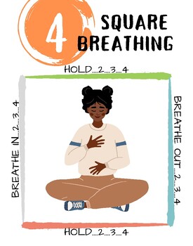 Preview of Mindful Breathing for Self-Care Poster/Image---PDF, PNG, JPG, SVG