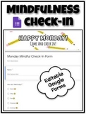 Mindful Check-In Google Form - Editable - Distance Learning