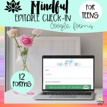 Preview of Mindful Check-in Forms for Teens - Editable