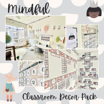 Preview of Mindful Classroom Decor Pack with Sound Wall