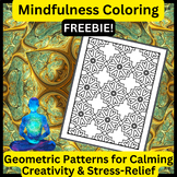 Mindful Coloring:❤️Full-Page Geometric Design for Stress R