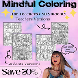 Mindful Coloring Inspired by Taylor Swift - BUNDLE for Tea