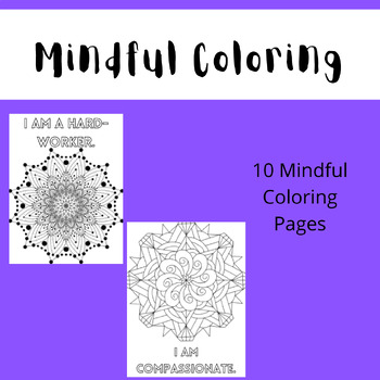 Mindful Coloring Pages by Paige Belanger | TPT