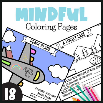 Preview of Mindful Coloring Pages for Kids and Coping Skills Activities for Self Regulation