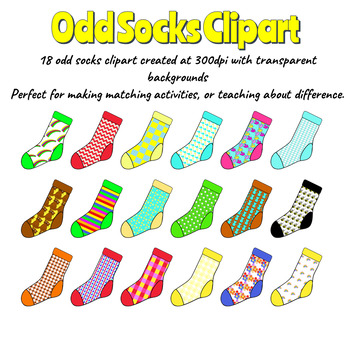 Odd Socks Clipart - Elsa-Support by ELSA Support | TpT