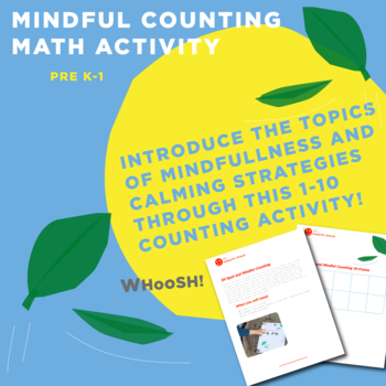 Preview of Mindful Counting Activity Numbers 1-10 / Calming Strategies / Math Game