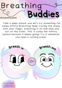 Preview of Mindful Infinity Breathing Buddies printable