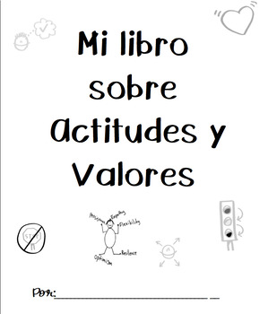 Preview of Mindful Learning Spanish Values Book & EDITABLE SMART doc