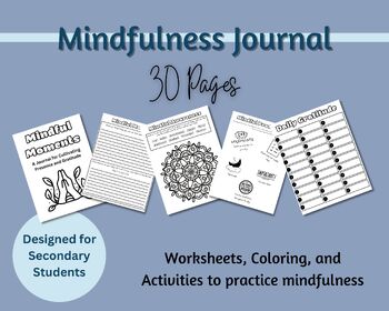 Preview of Mindful Moments: A 30-Day Journaling Journey for Secondary Students