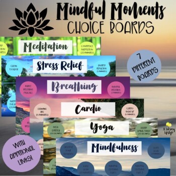 Preview of Mindful Moments Choice Boards