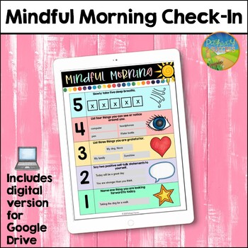 Preview of Mindful Morning Check-In - Free SEL Activity for Mindfulness