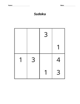 Preview of Mindful Sudoku Mastery: Educational Puzzle for Kids