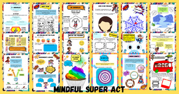 Preview of Mindful Super ACT for Kids - Acceptance and Commitment Therapy - UK version