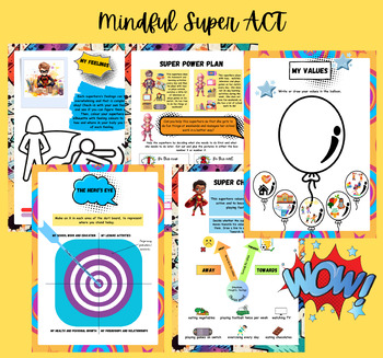 Preview of Mindful Super ACT for Kids - Acceptance and Commitment Therapy US version