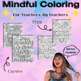 Mindful Taylor Swift Coloring For Teachers - Not for Stude
