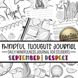 Mindful Thoughts Journal: September/Respect - Mindfulness 