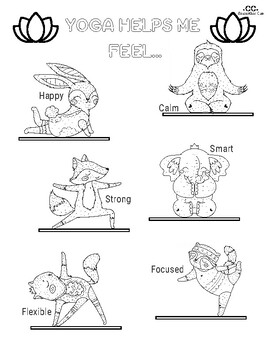 kids yoga coloring pages