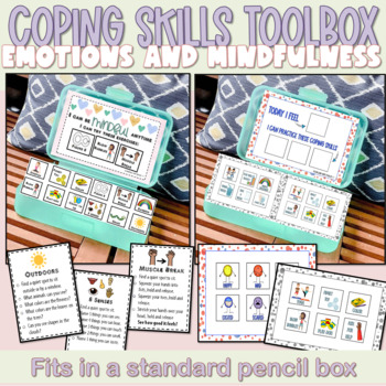 Preview of Mindful and Coping Skills Pencil Toolbox | Calming Tools and Strategies