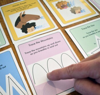 Preview of Mindfulness Activities – Breathe and Trace Cards for Self-Calm, Social Emotional