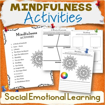 Mindfulness Activities, Middle School SEL Worksheets - Print and Digital